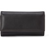 image:imageAmazon Essentials Womens Long Flap Continental Leather Wallet with Snap Closure Black One SizeDark Brown