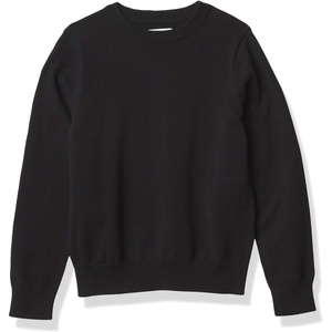 image:imageAmazon Essentials Boys and Toddlers Cotton Uniform Crewneck Pullover SweaterBlack