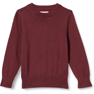 image:imageAmazon Essentials Boys and Toddlers Cotton Uniform Crewneck Pullover SweaterBurgundy