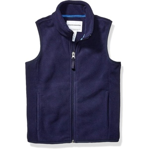 image:imageAmazon Essentials Boys and Toddlers Full Zip Polar Fleece VestNavy