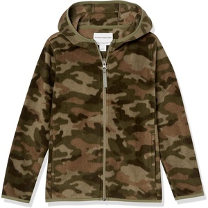 image:imageAmazon Essentials Boys and Toddlers Polar Fleece FullZip Hooded JacketOlive Camo