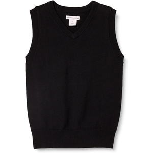 image:imageAmazon Essentials Boys and Toddlers School Uniform Cotton VNeck Sweater VestBlack