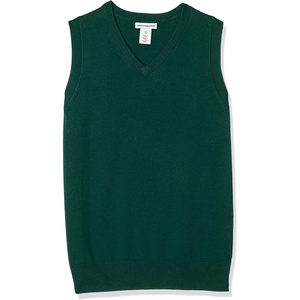 image:imageAmazon Essentials Boys and Toddlers School Uniform Cotton VNeck Sweater VestGreen
