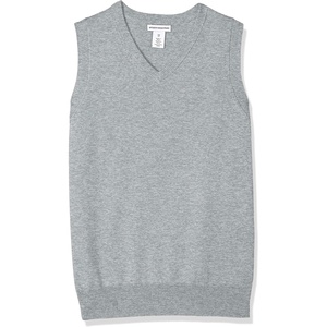 image:imageAmazon Essentials Boys and Toddlers School Uniform Cotton VNeck Sweater VestLight Grey Heather