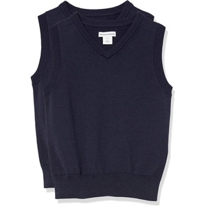 image:imageAmazon Essentials Boys and Toddlers School Uniform Cotton VNeck Sweater VestNavy
