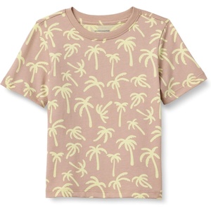 image:imageAmazon Essentials Boys and Toddlers Short Sleeve Tee Shirts Cotton JerseyMushroom Brown Palms