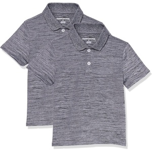 image:imageAmazon Essentials Boys and Toddlers ShortSleeve Active Performance Polo Shirts for School Uniform Pack of 2Grey Space Dye