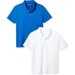 image:imageAmazon Essentials Boys and Toddlers ShortSleeve Active Performance Polo Shirts for School Uniform Pack of 2Royal BlueWhite