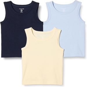 image:imageAmazon Essentials Boys and Toddlers Tank TopsBeigeLight BlueNavy