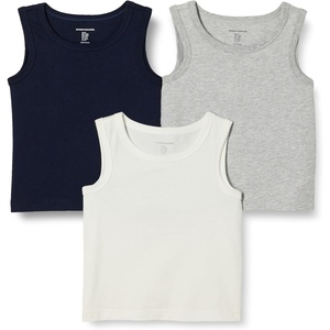 image:imageAmazon Essentials Boys and Toddlers Tank TopsLight Grey HeatherNavyWhite