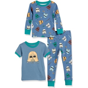 image:imageAmazon Essentials Disney  Marvel  Star Wars Boys and Toddlers SnugFit Cotton Pajama Sleepwear Sets3piece Star Wars Navy Rule the Galaxy Set