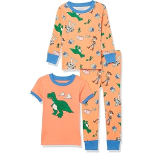 image:imageAmazon Essentials Disney  Marvel  Star Wars Boys and Toddlers SnugFit Cotton Pajama Sleepwear Sets3piece Toy Story Rex Set