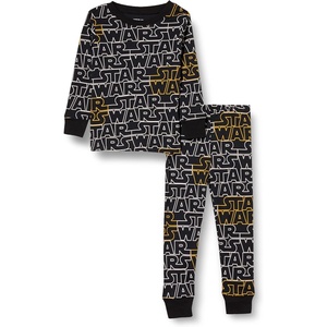 image:imageAmazon Essentials Disney  Marvel  Star Wars Boys and Toddlers SnugFit Cotton Pajama Sleepwear SetsStar Wars Logo  Baby and Kids