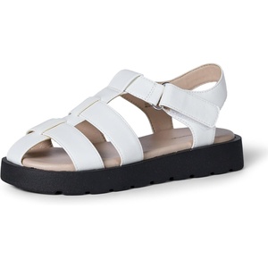 image:imageAmazon Essentials Girls Closed Toe Fisherman SandalsOffwhite Faux Leather