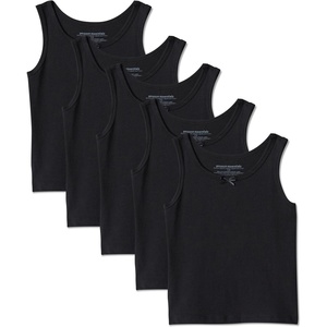 image:imageAmazon Essentials Girls Cotton Jersey Tank Top Undershirt Pack of 5Black