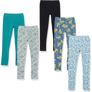 image:imageAmazon Essentials Girls and Toddlers Cotton Stretch Leggings5pack Blue Cats