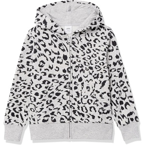 image:imageAmazon Essentials Girls and Toddlers Fleece ZipUp Hoodie SweatshirtLight Grey Heather Animal