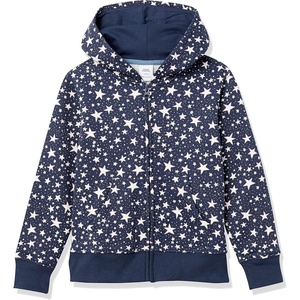 image:imageAmazon Essentials Girls and Toddlers Fleece ZipUp Hoodie SweatshirtNavy Stars