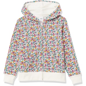 image:imageAmazon Essentials Girls and Toddlers Fleece ZipUp Hoodie SweatshirtWhite Ditsy Floral