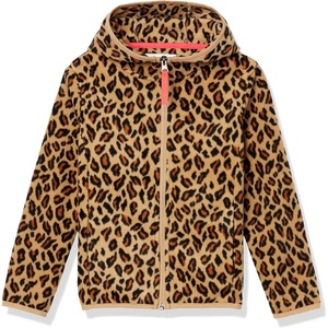 image:imageAmazon Essentials Girls and Toddlers Polar Fleece FullZip Hooded Lightweight Jacket InsulatedCamel Animal Print