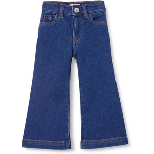 image:imageAmazon Essentials Girls and Toddlers Wide Leg Jeans with Elastic WaistMedium Indigo