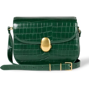 image:imageAmazon Essentials Womens Crossbody Flap Bag with Adjustable Strap and Internal PocketDark Green Faux Crocodile