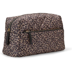 image:imageAmazon Essentials Womens Quilted Travel Makeup Bag with Mesh Compartments Pink Floral One SizeLeopard