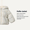 image:imageAmazon Essentials BabyGirls WaterRepellent Hooded Puffer JacketIvory Dusty Blue Outlined Blooms