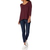 image:imageAmazon Essentials Womens 34 Sleeve VNeck Regular Fit Swing TShirt Available in Plus Size Pack of 2BlackBurgundy