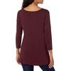 image:imageAmazon Essentials Womens 34 Sleeve VNeck Regular Fit Swing TShirt Available in Plus Size Pack of 2BlackBurgundy