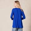 image:imageAmazon Essentials Womens 34 Sleeve VNeck Regular Fit Swing TShirt Available in Plus Size Pack of 2BlackRoyal Blue