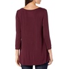 image:imageAmazon Essentials Womens 34 Sleeve VNeck Regular Fit Swing TShirt Available in Plus Size Pack of 2Bright PinkBurgundy