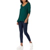 image:imageAmazon Essentials Womens 34 Sleeve VNeck Regular Fit Swing TShirt Available in Plus Size Pack of 2NavyJade Green
