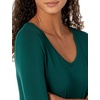image:imageAmazon Essentials Womens 34 Sleeve VNeck Regular Fit Swing TShirt Available in Plus Size Pack of 2NavyJade Green