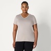image:imageAmazon Essentials Womens Active Quick Dry Tech Stretch ShortSleeve VNeck TShirt Available in Plus Size Pack of 2Beige  Hot Pink