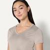 image:imageAmazon Essentials Womens Active Quick Dry Tech Stretch ShortSleeve VNeck TShirt Available in Plus Size Pack of 2Beige  Hot Pink