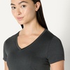 image:imageAmazon Essentials Womens Active Quick Dry Tech Stretch ShortSleeve VNeck TShirt Available in Plus Size Pack of 2Heather Graphite  Black