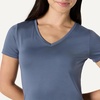 image:imageAmazon Essentials Womens Active Quick Dry Tech Stretch ShortSleeve VNeck TShirt Available in Plus Size Pack of 2Slate Grey  Navy