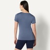 image:imageAmazon Essentials Womens Active Quick Dry Tech Stretch ShortSleeve VNeck TShirt Available in Plus Size Pack of 2Slate Grey  Navy