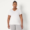 image:imageAmazon Essentials Womens Active Quick Dry Tech Stretch ShortSleeve VNeck TShirt Available in Plus Size Pack of 2White  Black