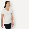 image:imageAmazon Essentials Womens Active Quick Dry Tech Stretch ShortSleeve VNeck TShirt Available in Plus Size Pack of 2White  Black