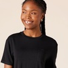 image:imageAmazon Essentials Womens Jersey RelaxedFit ShortSleeve Crewneck Pocket TShirt Pack of 2Black