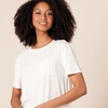 image:imageAmazon Essentials Womens Jersey RelaxedFit ShortSleeve Crewneck Pocket TShirt Pack of 2BlackWhite
