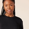 image:imageAmazon Essentials Womens Jersey RelaxedFit ShortSleeve Crewneck Pocket TShirt Pack of 2BlackWhite French Stripe