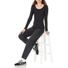 image:imageAmazon Essentials Womens Long Sleeve SlimFit Rib Scoop Neck Sweater Fall Tops Pack of 2Black