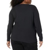 image:imageAmazon Essentials Womens Long Sleeve SlimFit Rib Scoop Neck Sweater Fall Tops Pack of 2Black
