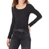 image:imageAmazon Essentials Womens Long Sleeve SlimFit Rib Scoop Neck Sweater Fall Tops Pack of 2Black
