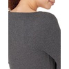 image:imageAmazon Essentials Womens Long Sleeve SlimFit Rib Scoop Neck Sweater Fall Tops Pack of 2BlackCharcoal Heather