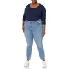 image:imageAmazon Essentials Womens Long Sleeve SlimFit Rib Scoop Neck Sweater Fall Tops Pack of 2BlackCharcoal Heather