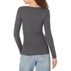 image:imageAmazon Essentials Womens Long Sleeve SlimFit Rib Scoop Neck Sweater Fall Tops Pack of 2BlackCharcoal Heather